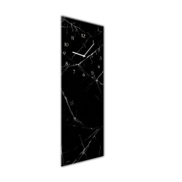 Glassclock Black Marble falióra, 20 x 60 cm - Styler-image-1