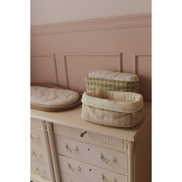 Világos rózsaszín textil játéktároló kosár 30x20x20 cm Swan Rose – Lorena Canals-image-1