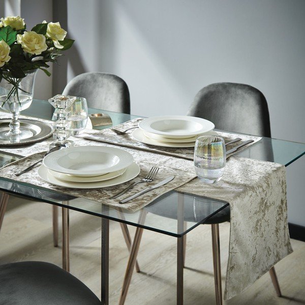 Asztali futó 180x33 cm Crushed Velvet – Catherine Lansfield-image-2