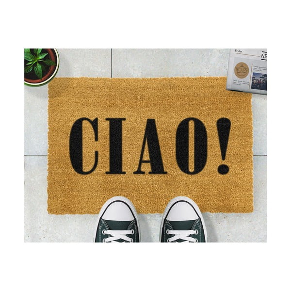 Ciao természetes kókuszrost lábtörlő, 40 x 60 cm - Artsy Doormats
