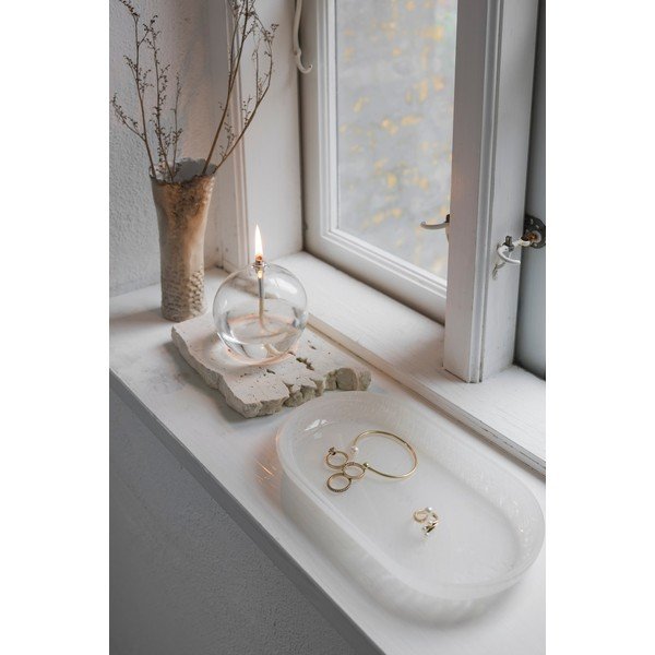 Üveg dekoratív tálca 14x25,5 cm Opal – Mette Ditmer Denmark-image-1