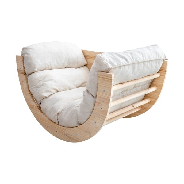 Natúr színű borovi fenyő hinta 60x100x60 cm Montessori – Little Nice Things-image-2