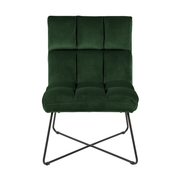 Zöld bársony fotel Alba – Actona-image-2