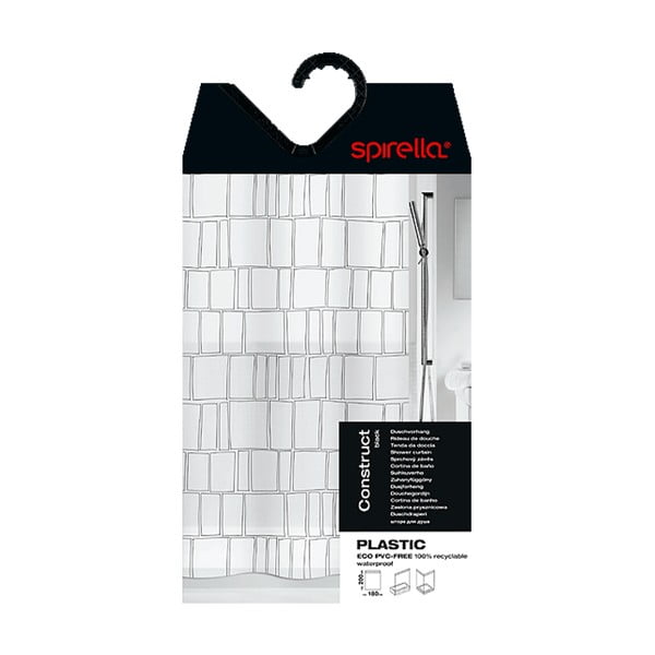 Zuhanyfüggöny 180x200 cm Construct – Spirella-image-4