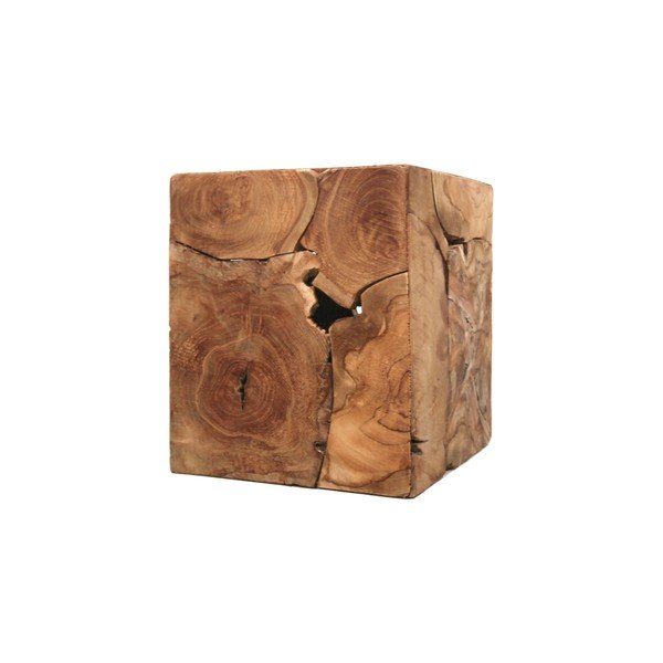 Cube teakfa tárolóasztal, 30 x 35 cm - HSM collection-image-2