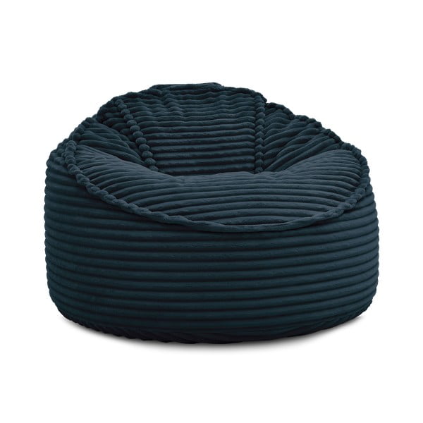 Sötétkék kordbársony babzsákfotel Socrate – Bobochic Paris-image-3