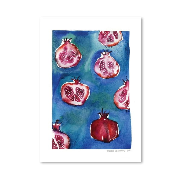 Pattern Pomegranate by Claudia Libenberg 30 x 42 cm-es plakát