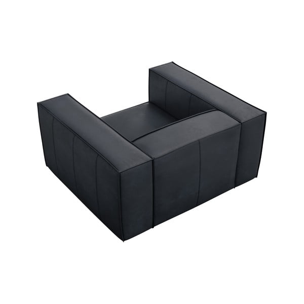 Sötétkék bőr fotel Madame – Windsor & Co Sofas-image-3