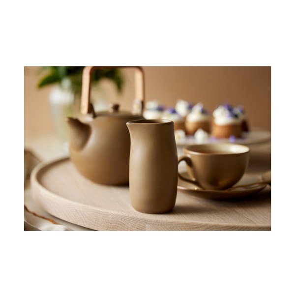 Bézs agyagkerámia desszertes tányér ø 22 cm – Bitz-image-1