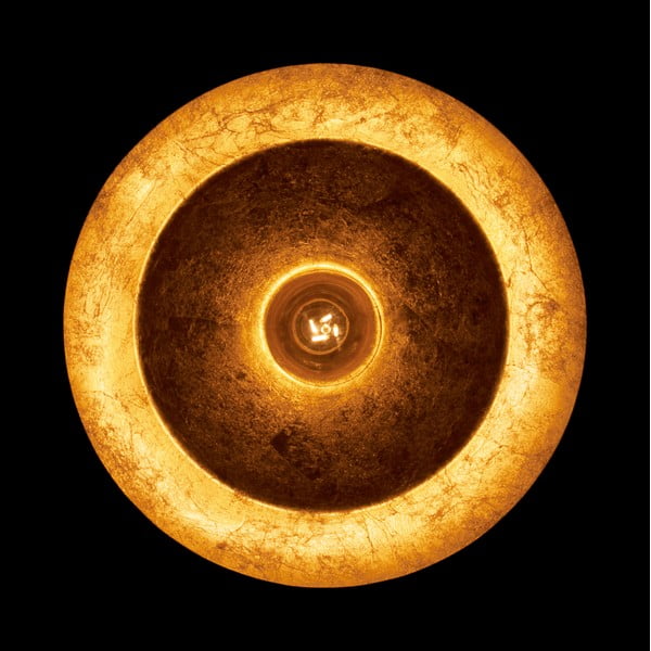 Cinco fehér kétágú függőlámpa aranyszínű részletekkel - Sotto Luce-image-4