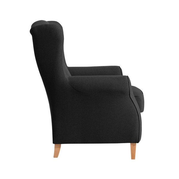 Lorris Black fekete füles fotel - Max Winzer-image-2