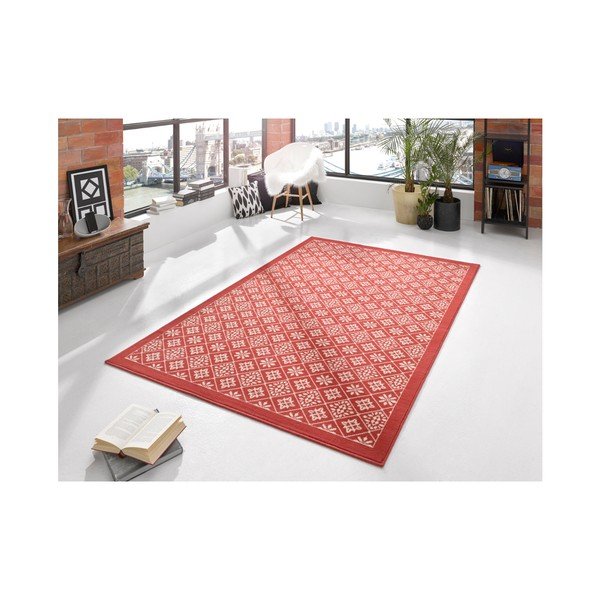 Gloria Tile piros szőnyeg, 160 x 230 cm - Hanse Home-image-1