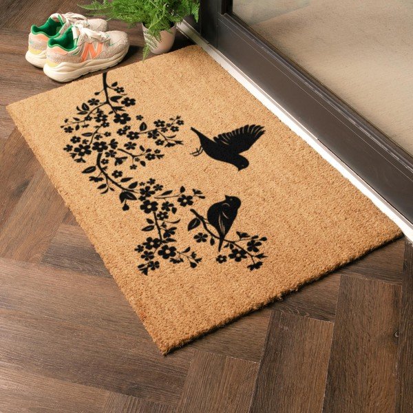 Kókuszrost lábtörlő 60x90 cm Birds On a Tree – Artsy Doormats-image-1