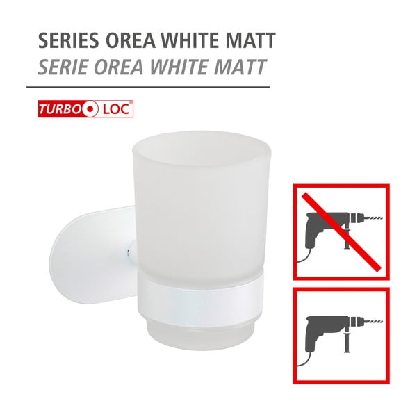 Fehér öntapadós üveg fogkefetartó pohár Orea – Wenko-image-4