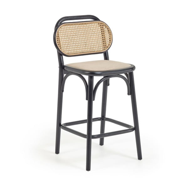 Fekete szilfa bárszék szett 2 db-os (ülésmagasság 65 cm) Doriane – Kave Home