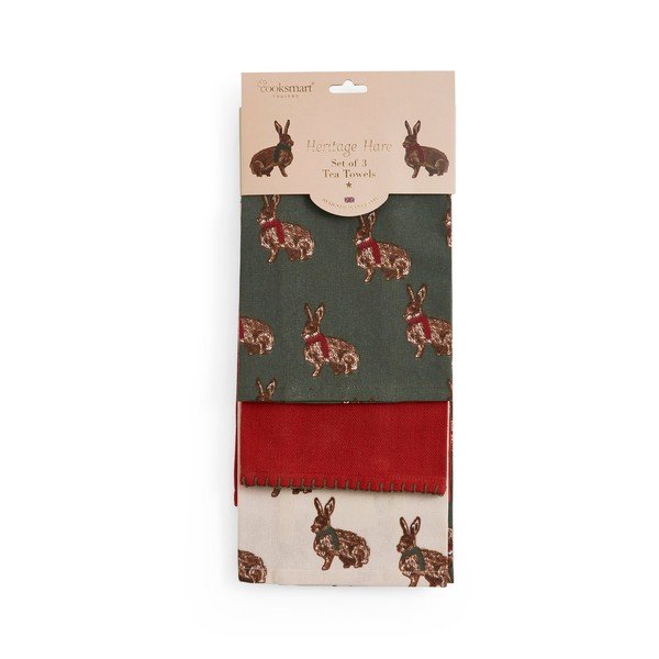 Konyharuha szett 3 db-os 45x65 cm Heritage Hare – Cooksmart ®