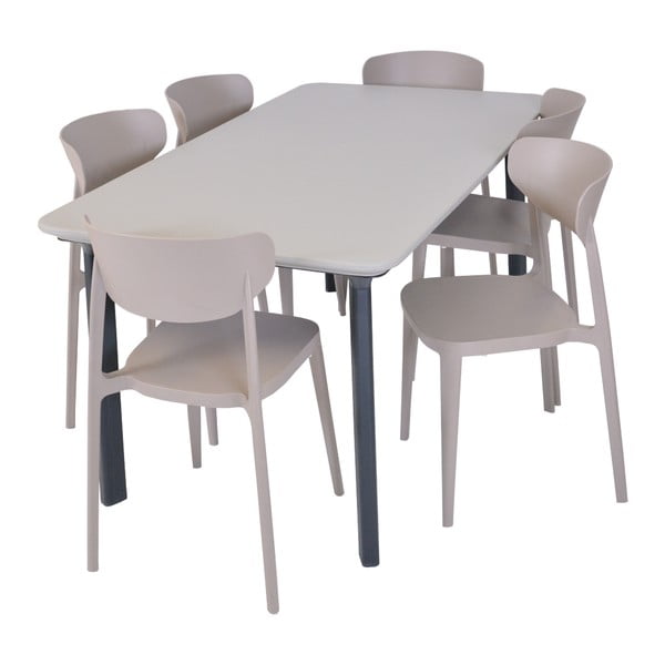 Világosbarna műanyag kerti szék Mare – Rojaplast-image-2