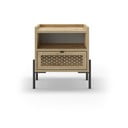 Natúr színű éjjeliszekrény tölgyfa dekorral Inca – Marckeric