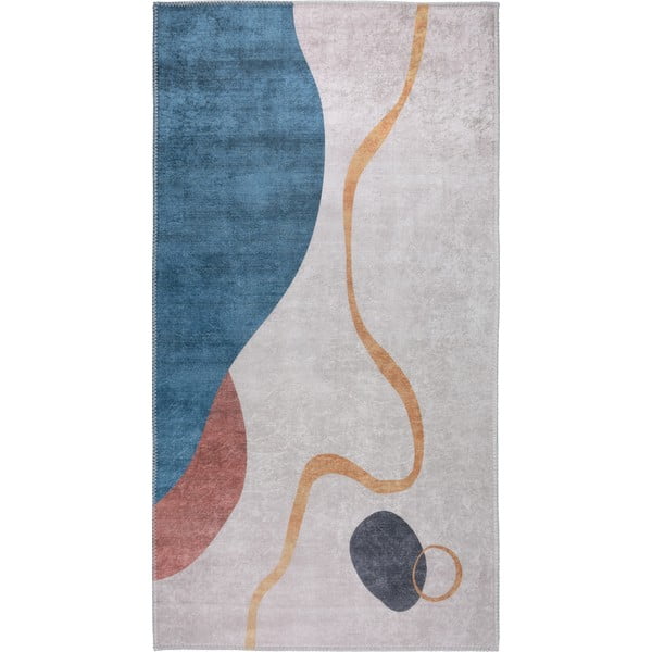 Kék-krémszínű mosható szőnyeg 160x230 cm – Vitaus