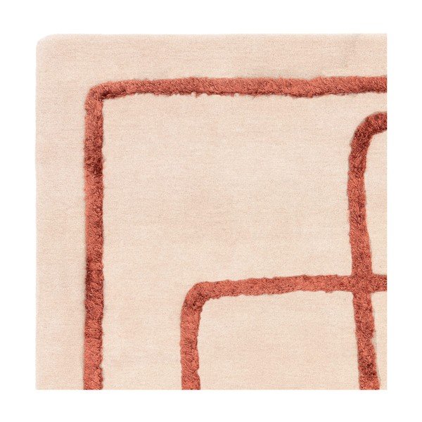 Téglavörös-krémszínű kézi szövésű gyapjú szőnyeg 160x230 cm Matrix – Asiatic Carpets-image-4