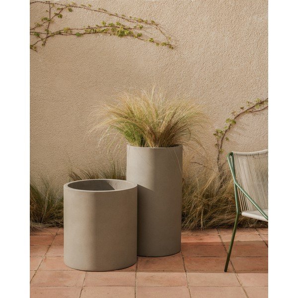 Beton kaspó ø 42 cm Aiguablava – Kave Home-image-1