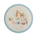 Világoskék-krémszínű kőedény gyerek tányér ø 16 cm Celebrate – Bloomingville Mini