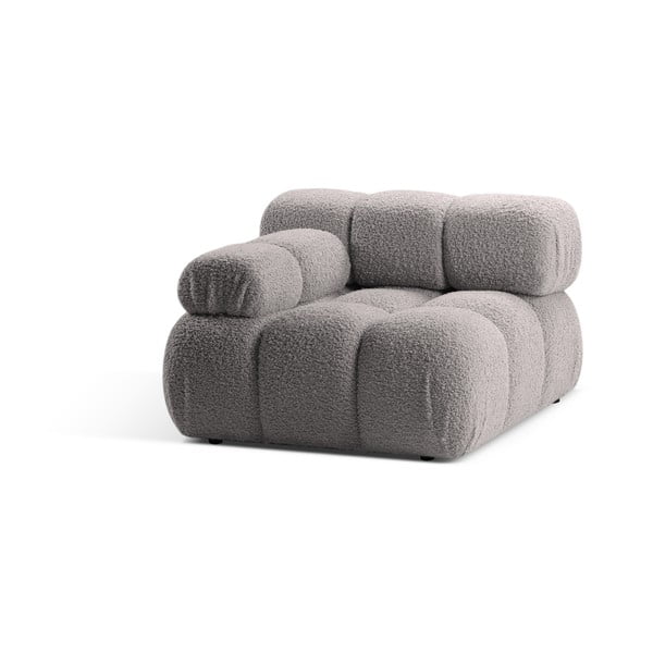 Világosszürke buklé kanapé modul (bal oldali) Bellis – Micadoni Home-image-3