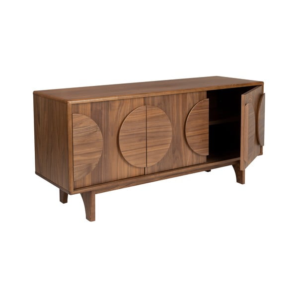 Barna alacsony komód diófa dekorral 120x58 cm Groove – Zuiver-image-3