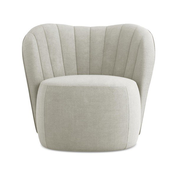 Krémszínű zsenília fotel Keloa – Makamii-image-1