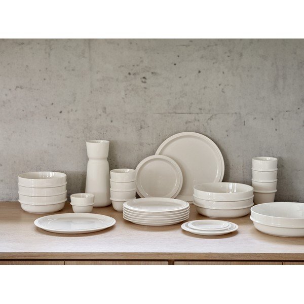 Krémszínű porcelán tányér ø 24 cm Eau – Zone-image-4