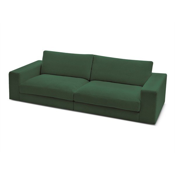 Sötétzöld kordbársony kanapé 274 cm Leonard – Bobochic Paris-image-4
