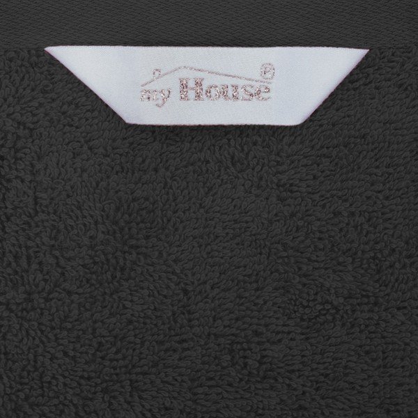 Fekete pamut törölköző 100 x 50 cm Darwin - My House-image-1