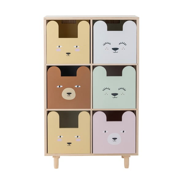 Natúr színű paulownia alacsony gyerek komód 25,5x88,5 cm Calle – Bloomingville Mini-image-2