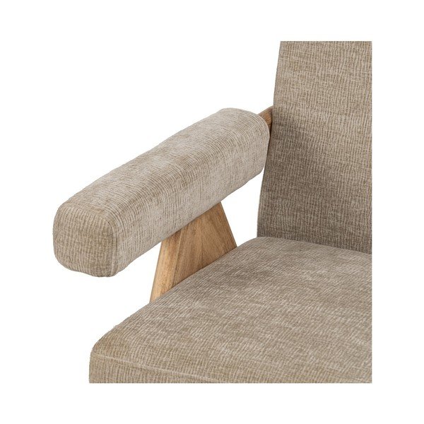 Bézs zsenília fotel Rest – Ixia-image-4