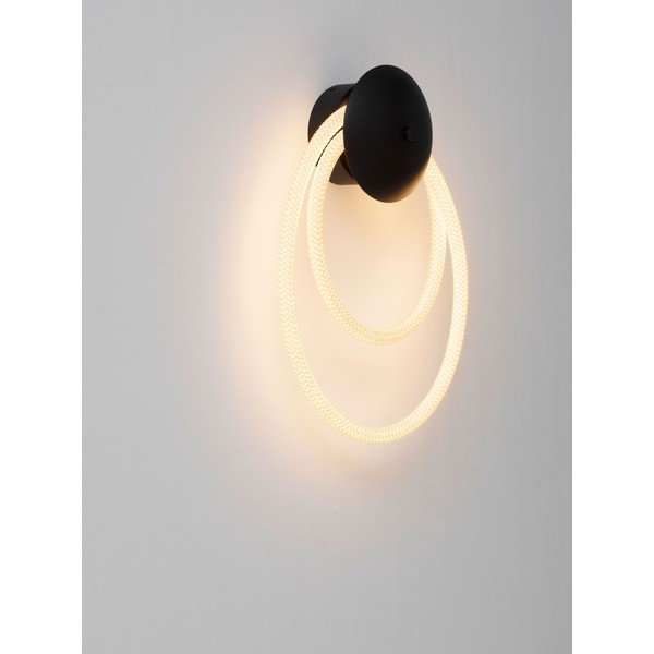 Fehér-matt fekete acél LED fali lámpa Ilane – Nova Luce-image-2