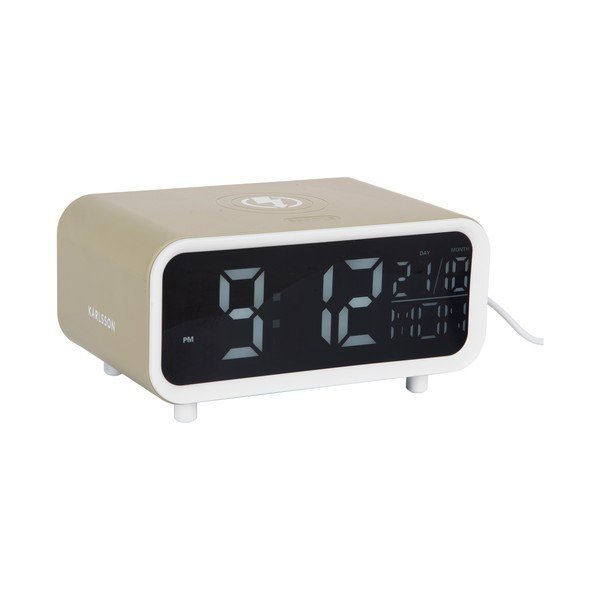 Digitális ébresztőóra vezeték nélküli töltővel Chunky LED – Karlsson