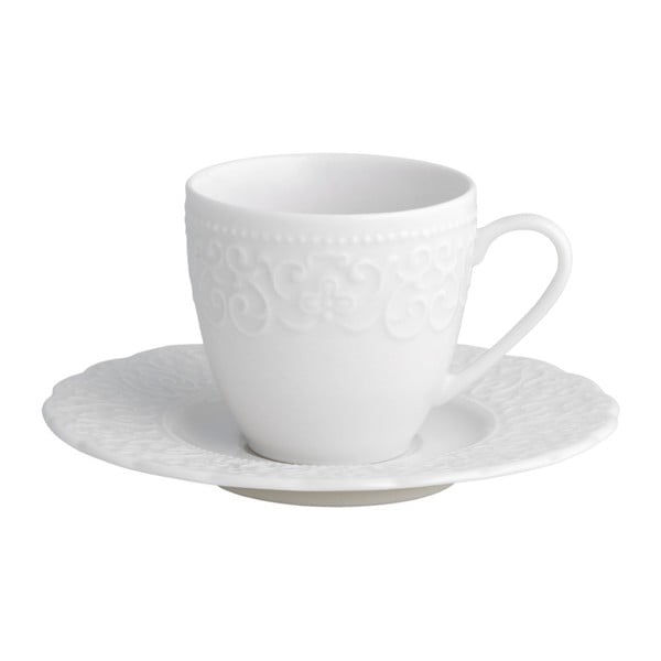 Gran Gala fehér porcelán csésze és csészealj, 90 ml - Brandani