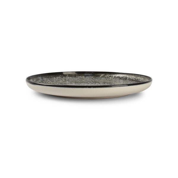 Fekete-krémszínű kőedény tányér ø 27 cm Gravel – ONA-image-2