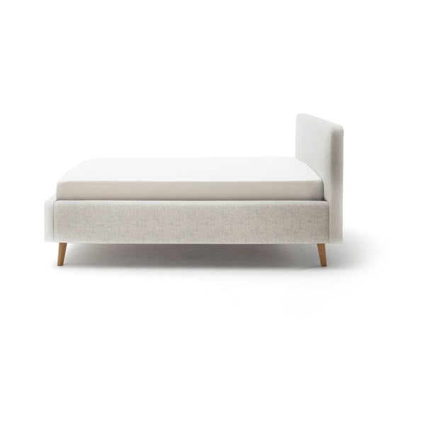 Bézs kárpitozott ágyneműtartós franciaágy ágyráccsal 140x200 cm Mattis – Meise Möbel-image-4