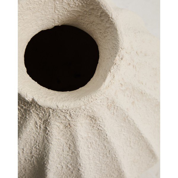 Krémszínű papírmasé kézzel készített-magas váza (magasság 46,5 cm) Arquena – Kave Home-image-2