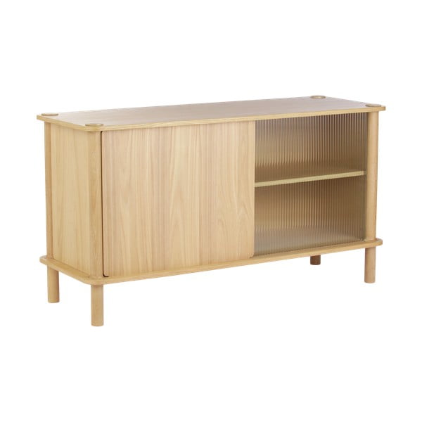 Natúr színű tölgyfa tálalószekrény tolóajtóval 135x73,5x48 cm Italic – UMAGE-image-4