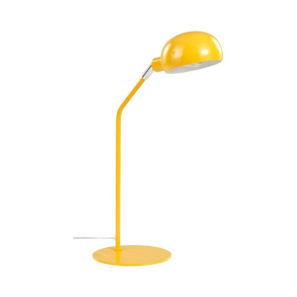 Sárga acél asztali lámpa hajlítható szerkezettel (magasság 59 cm) Lincon – Jotex