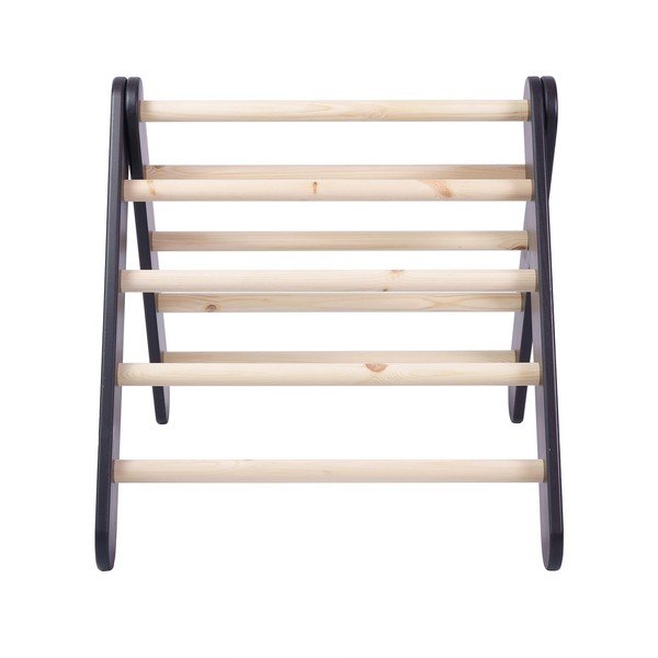 Fekete borovi fenyő pikler háromszög 46x87x60 cm Montessori – Meowbaby-image-4