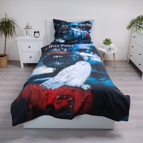 Egyszemélyes pamut gyerek ágyneműhuzat 140x200 cm Harry Potter "Hogwarts Express" – Jerry Fabrics-image-1