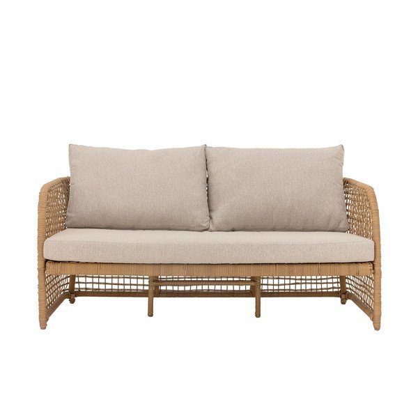 Bézs-natúr színű műrattan kerti kanapé Penzano – Bloomingville-image-4