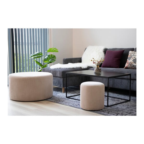 Vita fekete dohányzóasztal acél kerettel, 90 x 60 cm - House Nordic-image-3