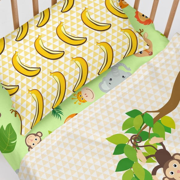 Wild zöld elasztikus pamut lepedő, 60 x 120 cm - Mr. Fox-image-4