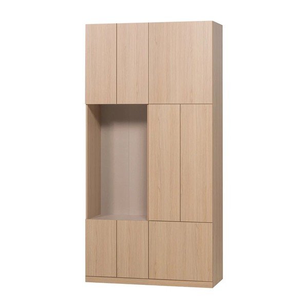 Natúr színű moduláris szekrény 108x215 cm Build – WOOOD-image-2