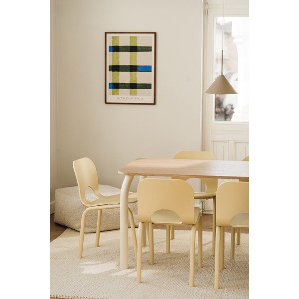 Étkezőasztal tölgyfa dekoros asztallappal 80x140 cm Meko – noo.ma-image-3