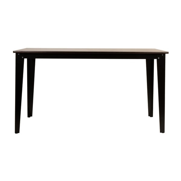 Scuola fa étkezőasztal fekete lábakkal, 140 x 70 cm - Dutchbone
